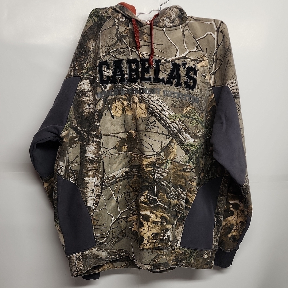 Cabela's Worlds Foremost Outfitter Camouflage Hoodie Sz XL normal